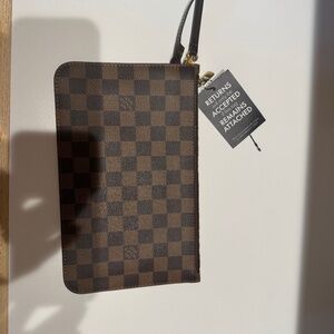 AUTHENTIC LOUIS VUITON DAMIER EBENE NEVERFULL  ZIP POUCH